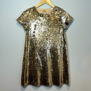 Zara Gold Sequin Mini Dress XS